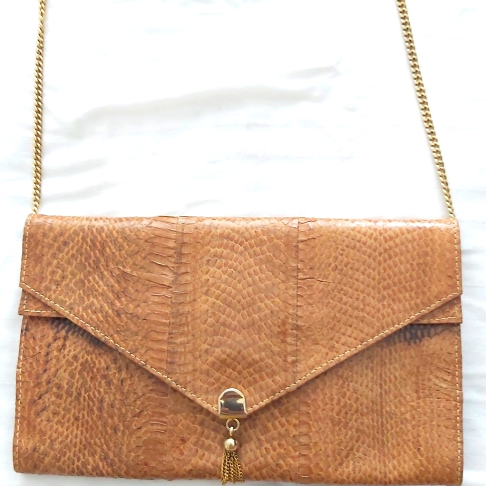 Faux snake skin purse